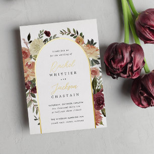 Rustic Bloom Watercolor Floral Arch Wedding