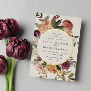 Rustic Bloom Watercolor Floral Wedding