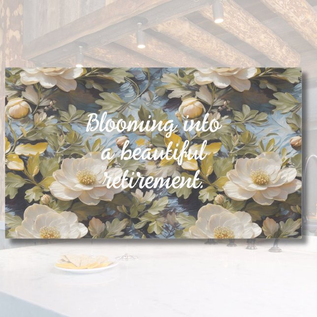 Rustic Blooms Custom Retirement Gifts for Her Tablecloth (Rustic Blooms Custom Retirement Gifts for Her)