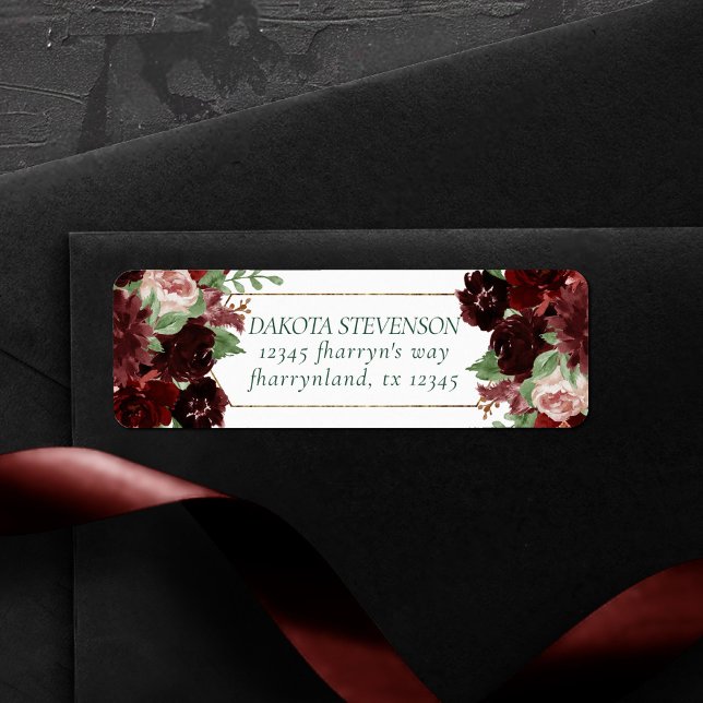 Rustic Blooms | Terracotta and Marsala Red Address (Creator Uploaded)