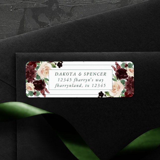 Rustic Blooms | Terracotta and Marsala Red Address (Creator Uploaded)