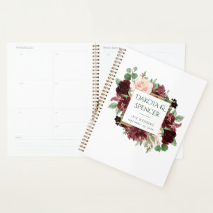 Rustic Blooms   Terracotta and Marsala Red Wreath Planner