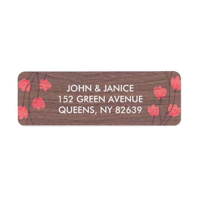 Rustic Blossom Wedding Collection Address Labels (Front)