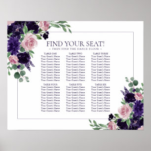Rustic Blossoms   Terra Cotta Floral Seating Chart