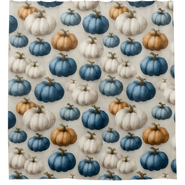 Rustic Blue and Neutral Pumpkins (Front)