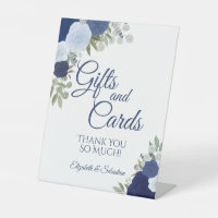 Rustic Blue Boho Floral Gifts & Cards Wedding