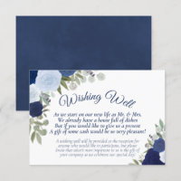 Rustic Blue Boho Floral Wedding Wishing Well
