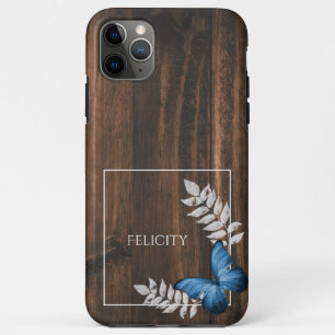 Rustic Blue Butterfly iPhone 11 Pro Max Case