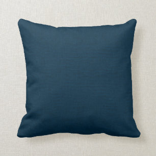 Rustic Blue Faux Burlap Accent Pillow