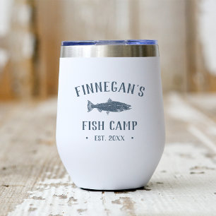 Rustic Blue Fishing Cabin Personalized