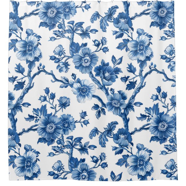 Rustic Blue Floral Pattern (Front)