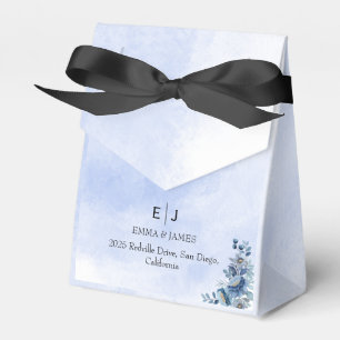Rustic Blue Floral Wedding Favour Boxes