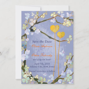 Rustic Blue Floral Wedding Save the Date