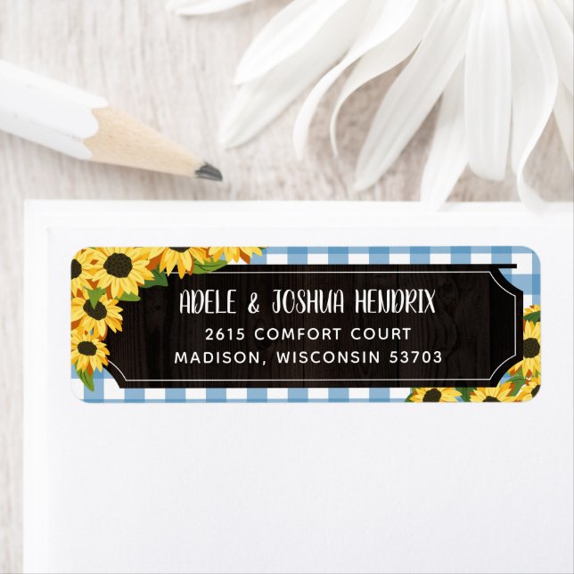 Rustic Blue Gingham & Sunflowers BBQ Baby Shower (Insitu)