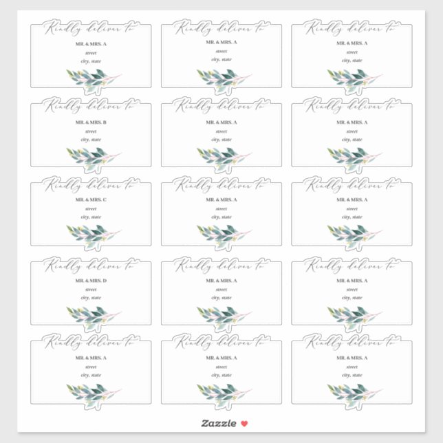 Rustic Blue Gum Eucalyptus Guest Address (Sheet)