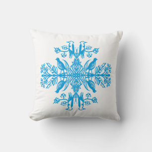 Rustic blue nature Blue Birds Vintage. Throw Pillow
