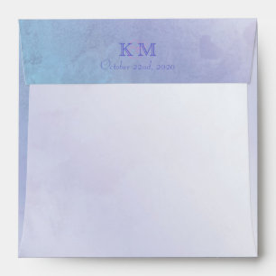 Rustic Blue Purple Pre Addressed Wedding Envelopes