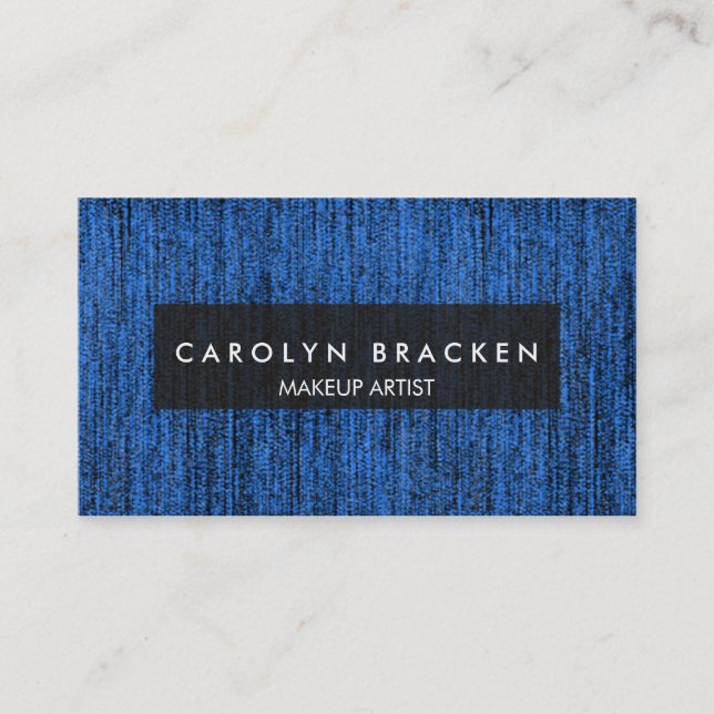 Rustic Blue Rope Pattern Business Card (Front)