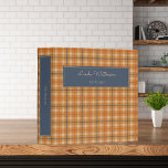 Rustic Blue Rust & Gold Plaid Family Recipes Binder<br><div class="desc">This simple rustic design adds style and grace to your kitchen, with its rust, burnt orange, dusty blue and cream country plaid pattern. Gather your favourite family recipes and add your family memories to make this a cherished keepsake. Add a name to personalize it. Makes a great bridal shower, Christmas...</div>
