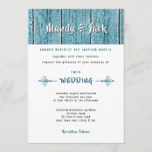 Rustic Blue Shiplap Wood Stylish Modern Wedding