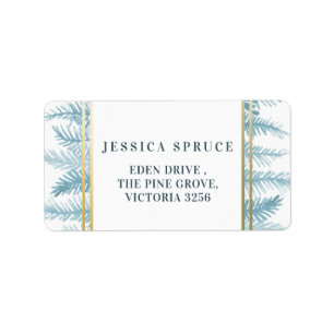Rustic blue spruce pine leaves reply labels