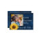 Rustic Blue Sunflower Photo Wedding Save The Date