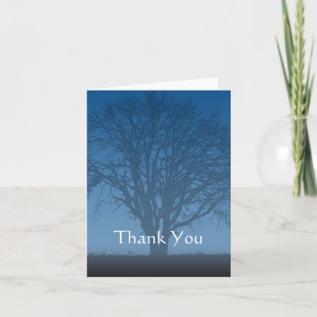 Rustic Blue Tree of Life Thank You (Front)