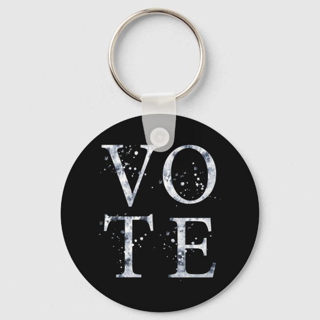 Rustic Blue Vote Keychain (Front)