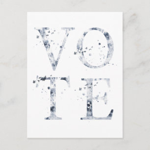 Rustic Blue Vote Postcard