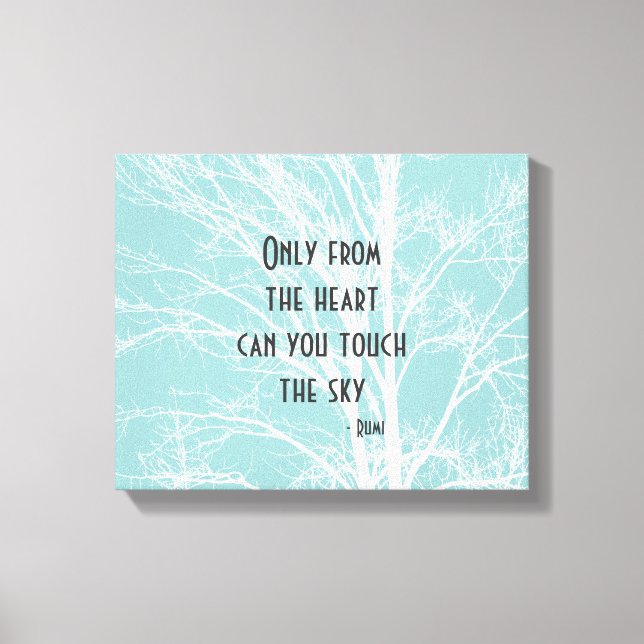 Rustic Blue White Tree Branches Canvas Print (Front)