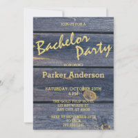 Rustic Blue Wood | Monogram Bachelor Weekend