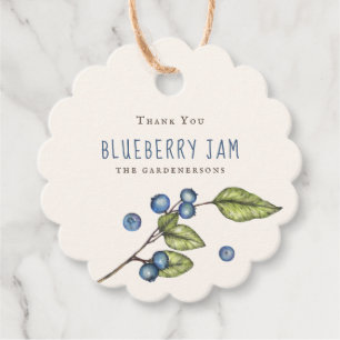 Rustic Blueberry Jam Favour Tags