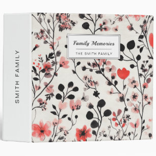 Rustic Blush Floral Linen Pattern (10) Binder