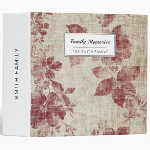Rustic Blush Floral Linen Pattern (1) Binder