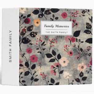 Rustic Blush Floral Linen Pattern (3) Binder