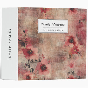 Rustic Blush Floral Linen Pattern (6) Binder
