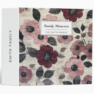 Rustic Blush Floral Linen Pattern (7) Binder