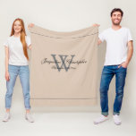 Rustic Blush Newlywed & Wedding Gift Monogram Chic Fleece Blanket<br><div class="desc">Rustic Blush Newlywed & Wedding Gift Monogram Chic Fleece Blanket. The perfect keepsake wedding, newlywed or bridal shower gift, a cherished reminder of the couple's special day or as a lovely housewarming gift, Click personalize this template to customize it with both your names, your monogram initial and the date quickly...</div>
