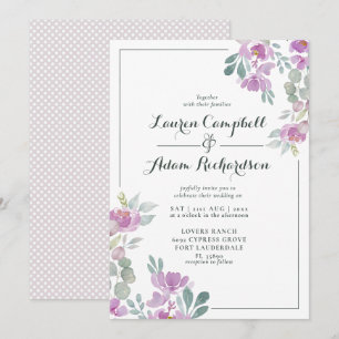 Rustic Blush Pink Eucalyptus Greenery Wedding Invi Invitation