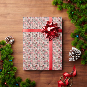 Rustic blush pink floral rose gold sweet sixteen wrapping paper