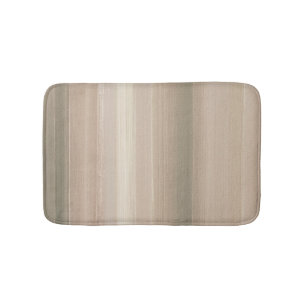 Rustic Blush Pink Gray Mauve Abstract Stripe Bath Mat