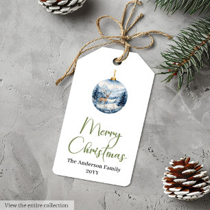 Rustic Bohemian Botanical Earthy Holiday Christmas Gift Tags