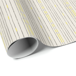 Rustic bohemian Contemporary lines dots minimalist Wrapping Paper