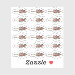 Rustic Bohemian Feather Arrow Floral Planner Sheet