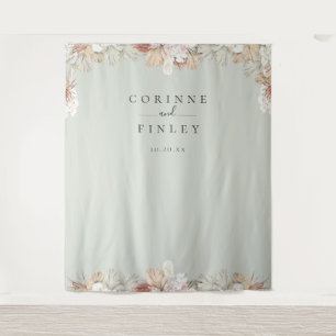 Rustic Bohemian Oasis Frame Photo Backdrop Tapestry