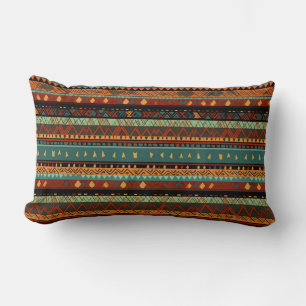 Rustic Bohemian Patterns Lumbar Pillow