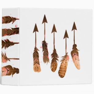 Rustic Bohemian Tribal Feather Arrows Binder