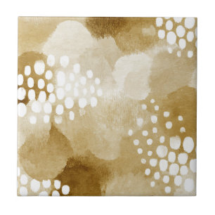 Rustic Boho Abstract Textured Pattern -Earthy Tone Tile