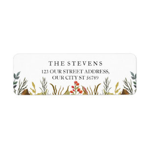 Rustic Boho Animals Watercolor Foliage Wedding