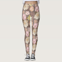 Rustic Boho Asphalt Floral Pattern